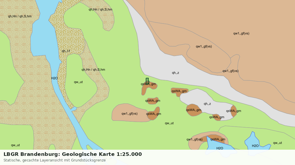 Statische Kartenansicht: LBGR Brandenburg: Geologische Karte 1:25.000
