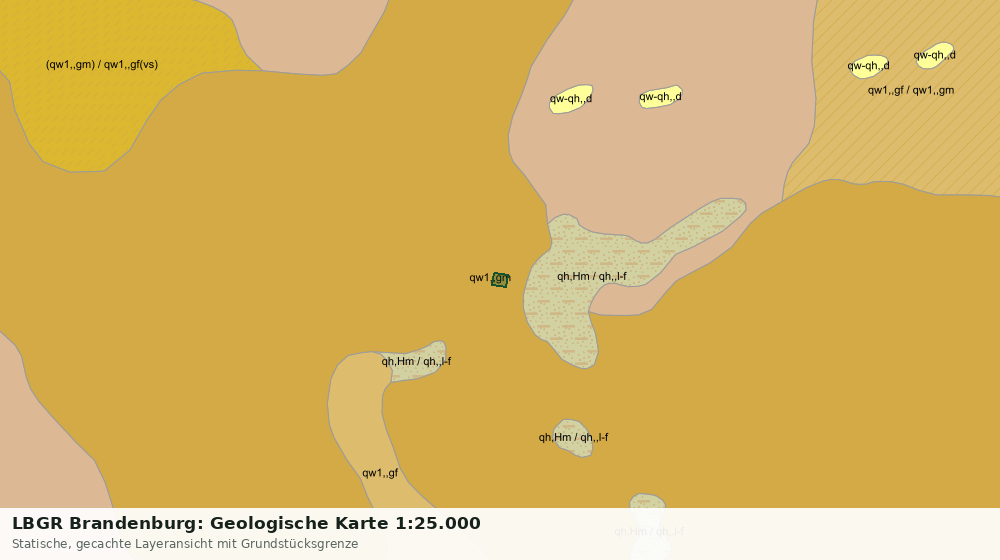 Statische Kartenansicht: LBGR Brandenburg: Geologische Karte 1:25.000