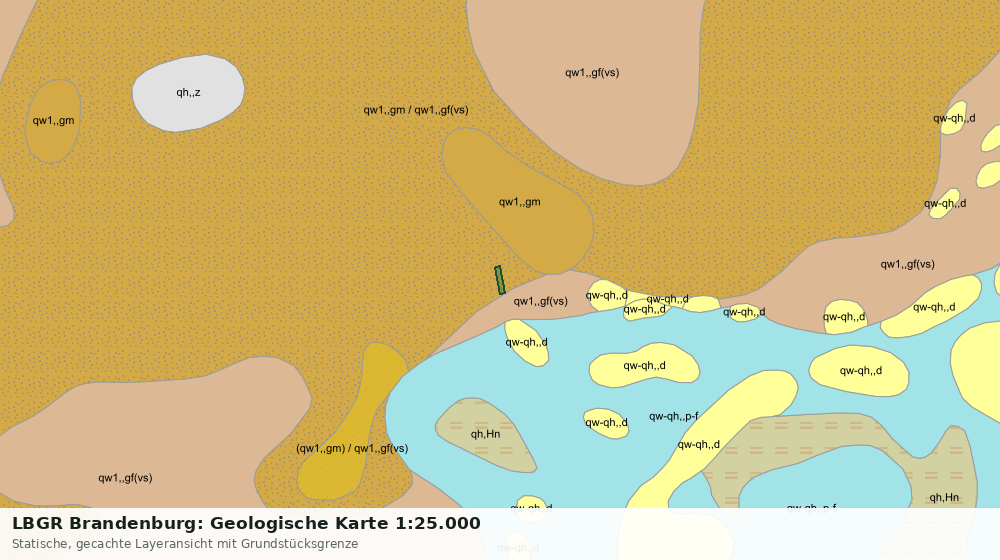 Statische Kartenansicht: LBGR Brandenburg: Geologische Karte 1:25.000
