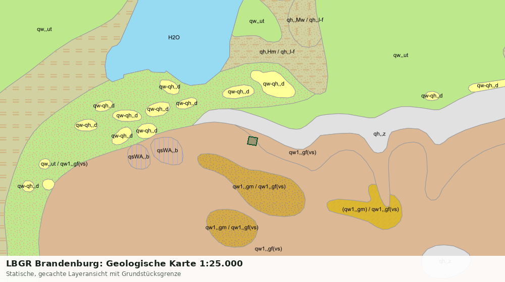 Statische Kartenansicht: LBGR Brandenburg: Geologische Karte 1:25.000