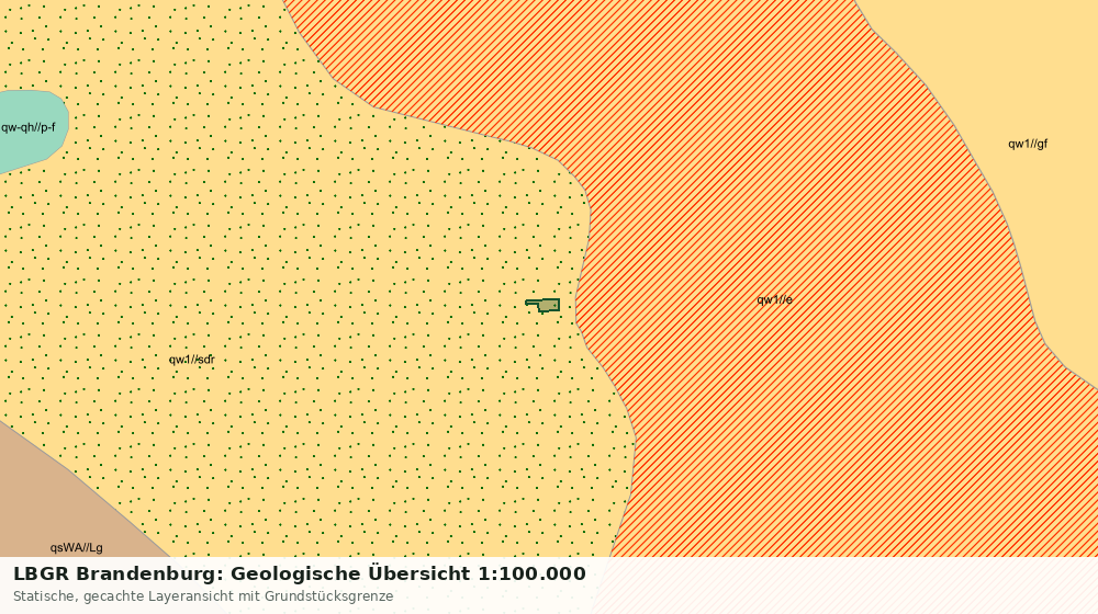 Statische Kartenansicht: LBGR Brandenburg: Geologische Übersicht 1:100.000