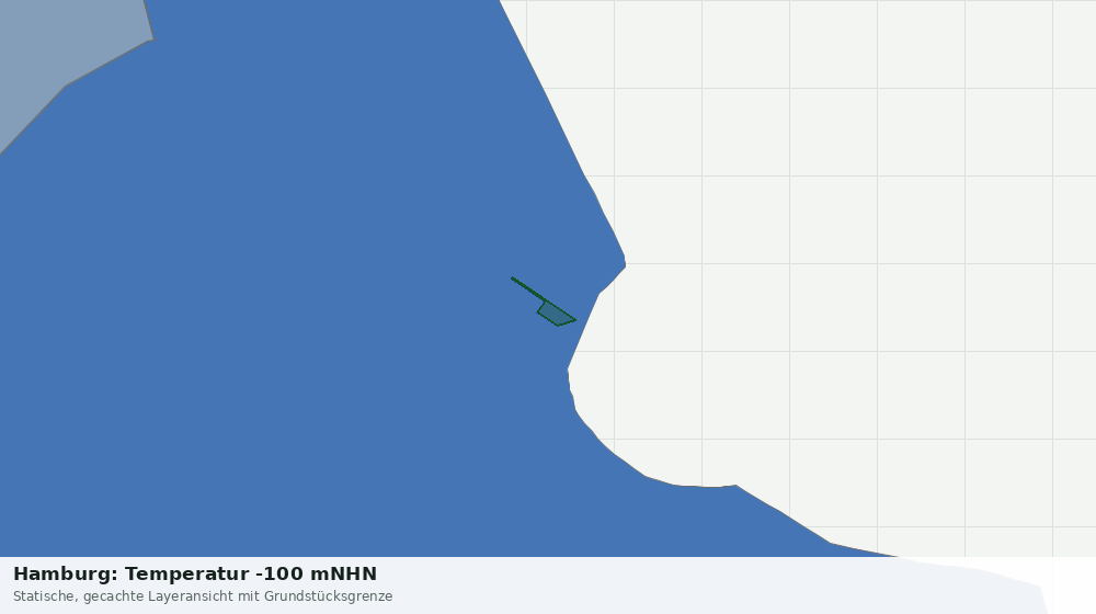 Statische Kartenansicht: Hamburg: Temperatur -100 mNHN