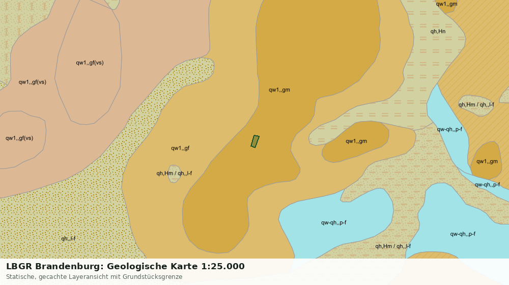 Statische Kartenansicht: LBGR Brandenburg: Geologische Karte 1:25.000