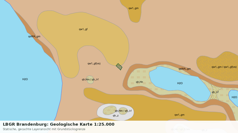 Statische Kartenansicht: LBGR Brandenburg: Geologische Karte 1:25.000