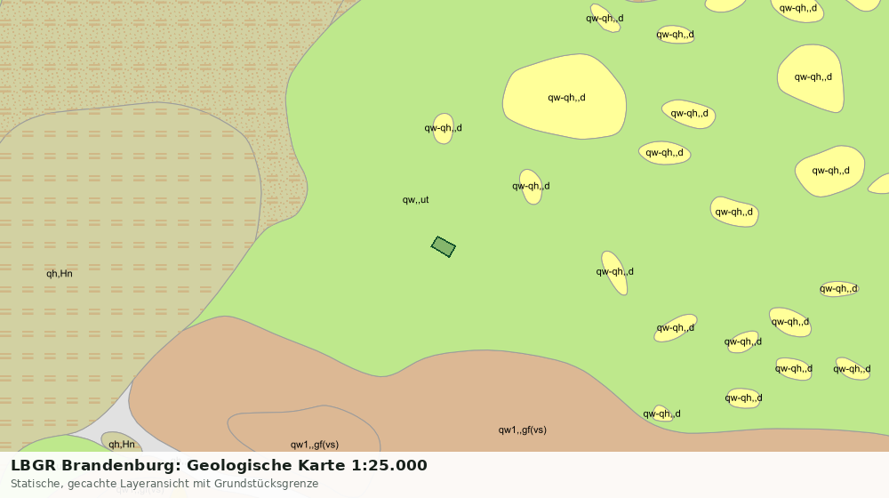 Statische Kartenansicht: LBGR Brandenburg: Geologische Karte 1:25.000