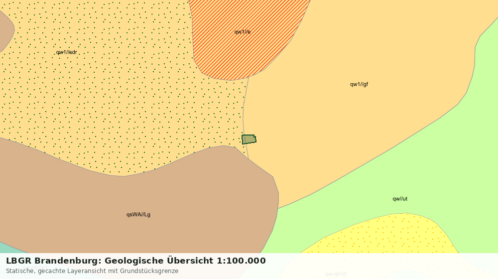 Statische Kartenansicht: LBGR Brandenburg: Geologische Übersicht 1:100.000