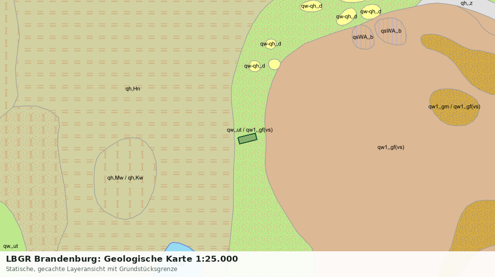 Statische Kartenansicht: LBGR Brandenburg: Geologische Karte 1:25.000