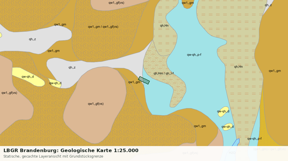 Statische Kartenansicht: LBGR Brandenburg: Geologische Karte 1:25.000