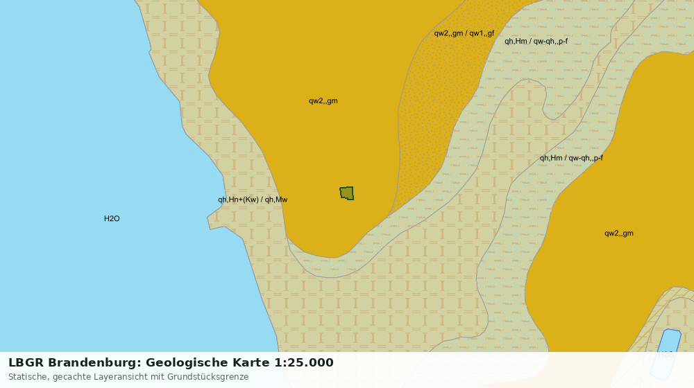 Statische Kartenansicht: LBGR Brandenburg: Geologische Karte 1:25.000