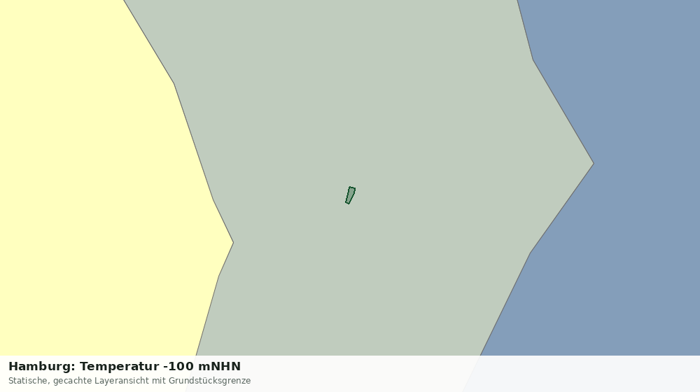 Statische Kartenansicht: Hamburg: Temperatur -100 mNHN