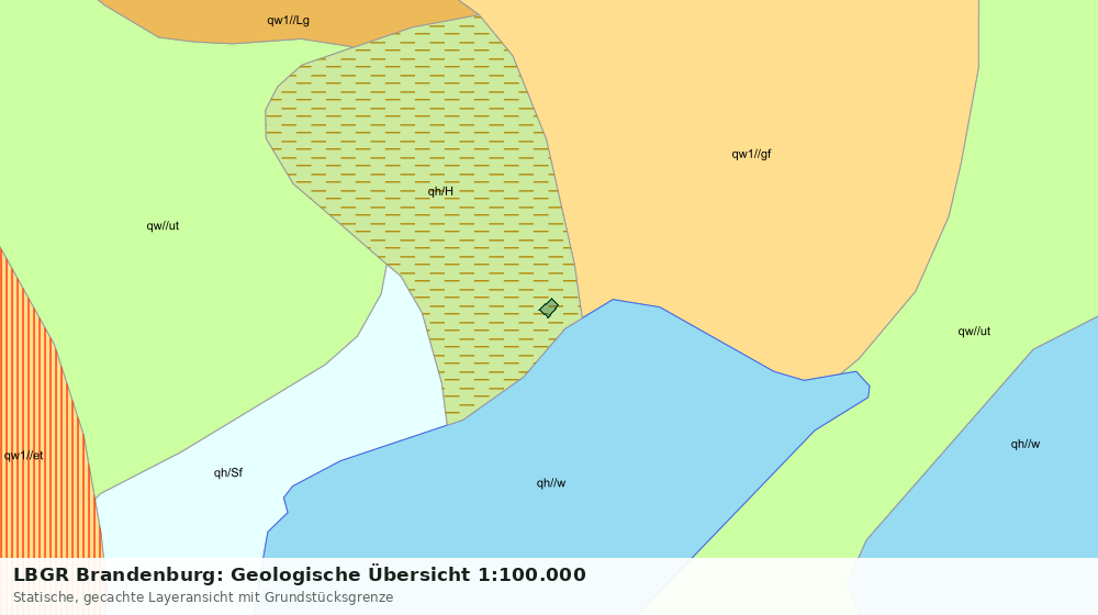Statische Kartenansicht: LBGR Brandenburg: Geologische Übersicht 1:100.000