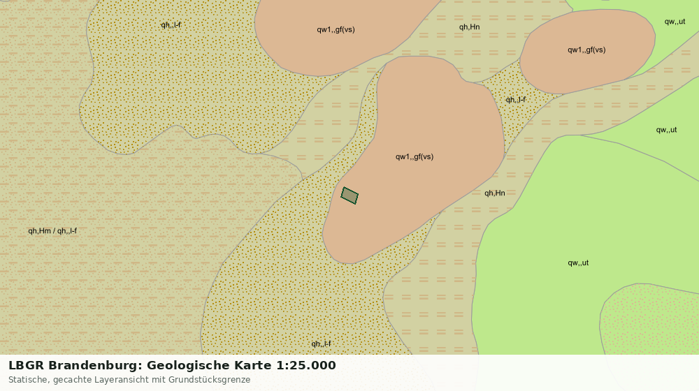 Statische Kartenansicht: LBGR Brandenburg: Geologische Karte 1:25.000
