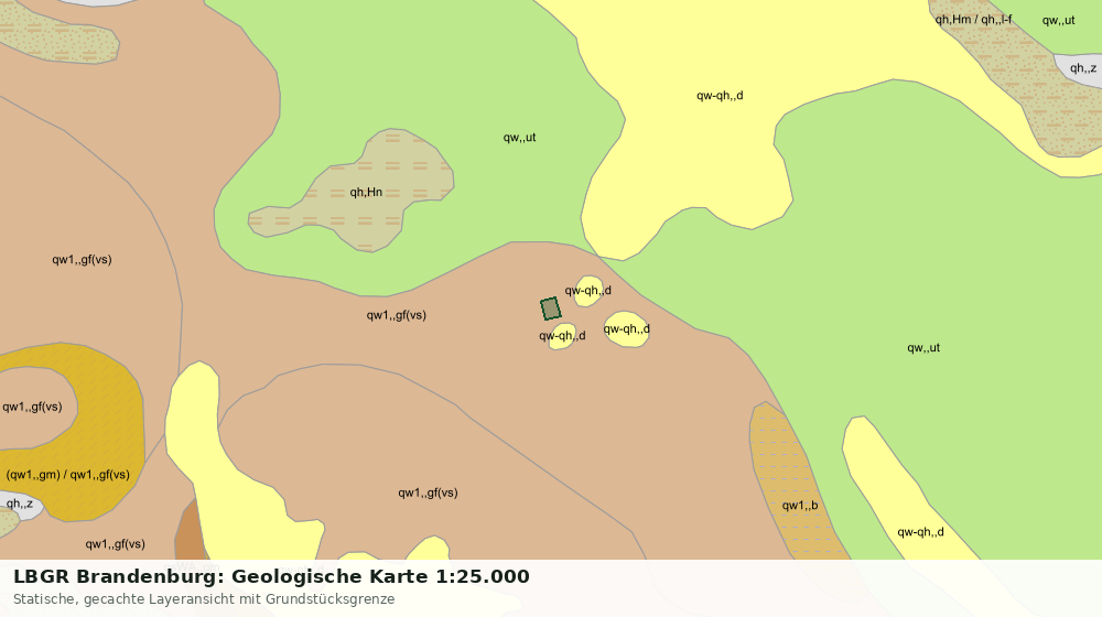 Statische Kartenansicht: LBGR Brandenburg: Geologische Karte 1:25.000
