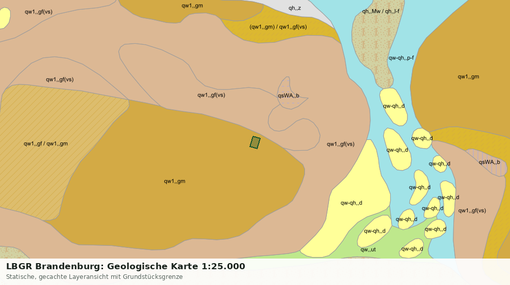 Statische Kartenansicht: LBGR Brandenburg: Geologische Karte 1:25.000