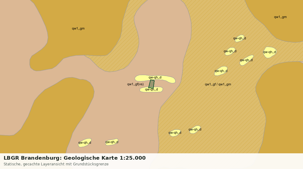 Statische Kartenansicht: LBGR Brandenburg: Geologische Karte 1:25.000