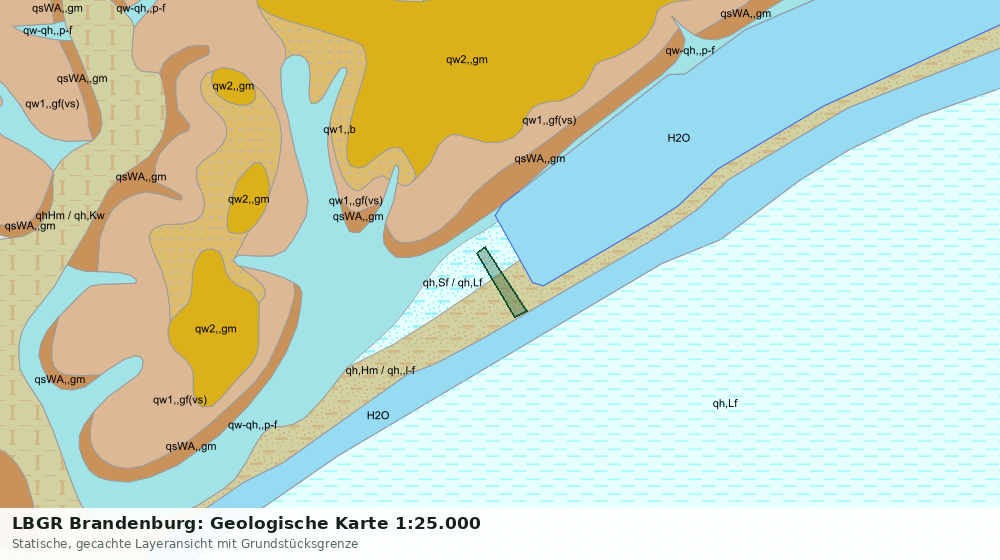 Statische Kartenansicht: LBGR Brandenburg: Geologische Karte 1:25.000