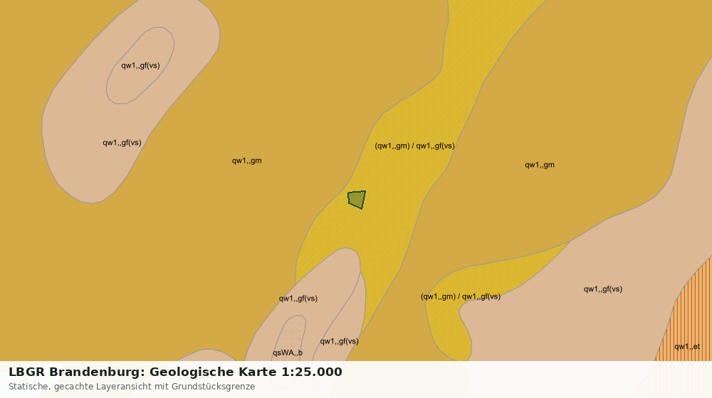 Statische Kartenansicht: LBGR Brandenburg: Geologische Karte 1:25.000