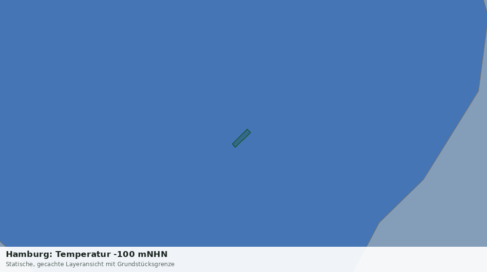 Statische Kartenansicht: Hamburg: Temperatur -100 mNHN