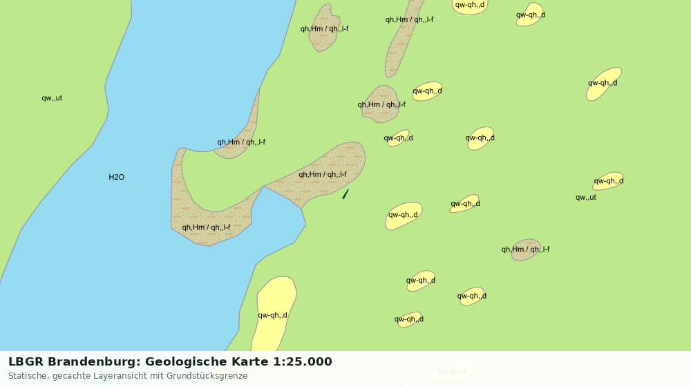 Statische Kartenansicht: LBGR Brandenburg: Geologische Karte 1:25.000