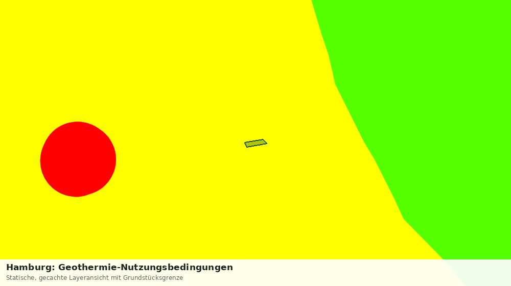 Statische Kartenansicht: Hamburg: Geothermie-Nutzungsbedingungen