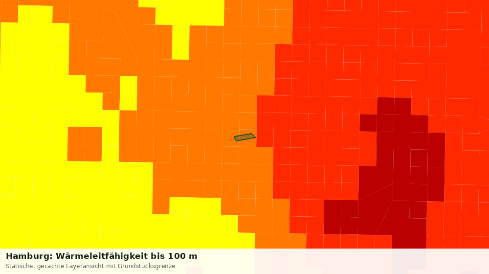 Statische Kartenansicht: Hamburg: Wärmeleitfähigkeit bis 100 m
