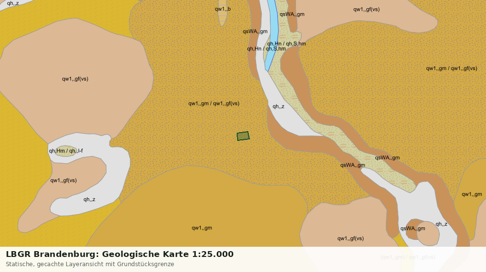 Statische Kartenansicht: LBGR Brandenburg: Geologische Karte 1:25.000
