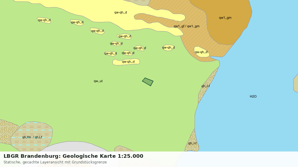 Statische Kartenansicht: LBGR Brandenburg: Geologische Karte 1:25.000