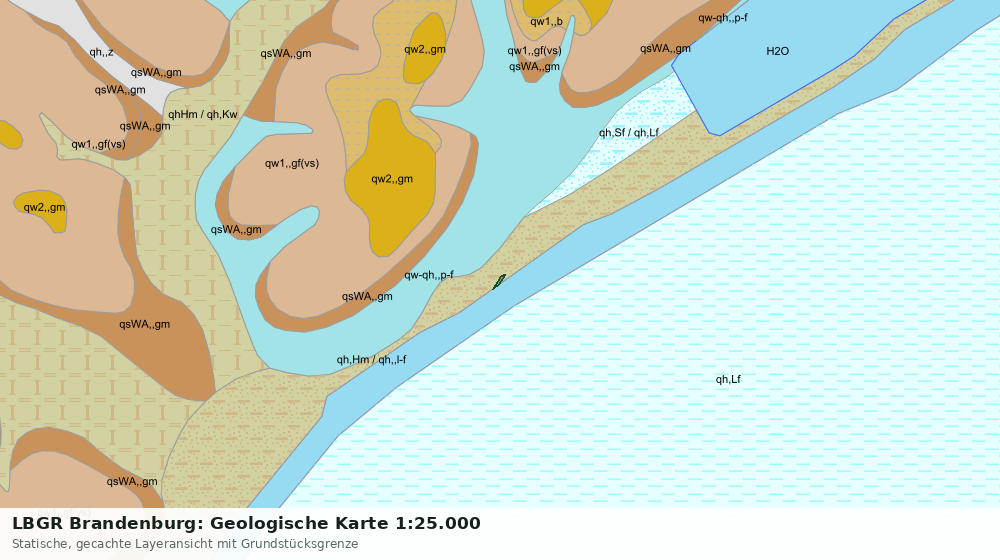 Statische Kartenansicht: LBGR Brandenburg: Geologische Karte 1:25.000