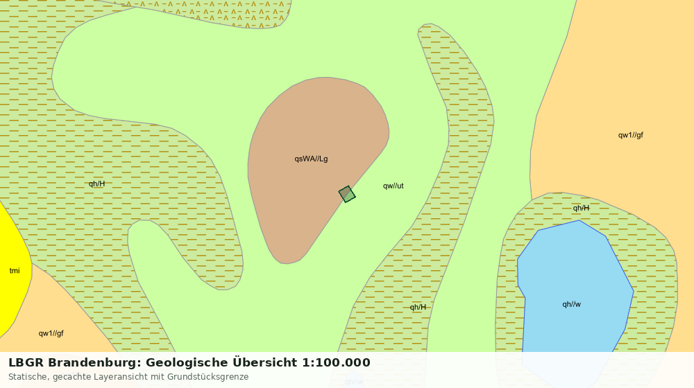 Statische Kartenansicht: LBGR Brandenburg: Geologische Übersicht 1:100.000