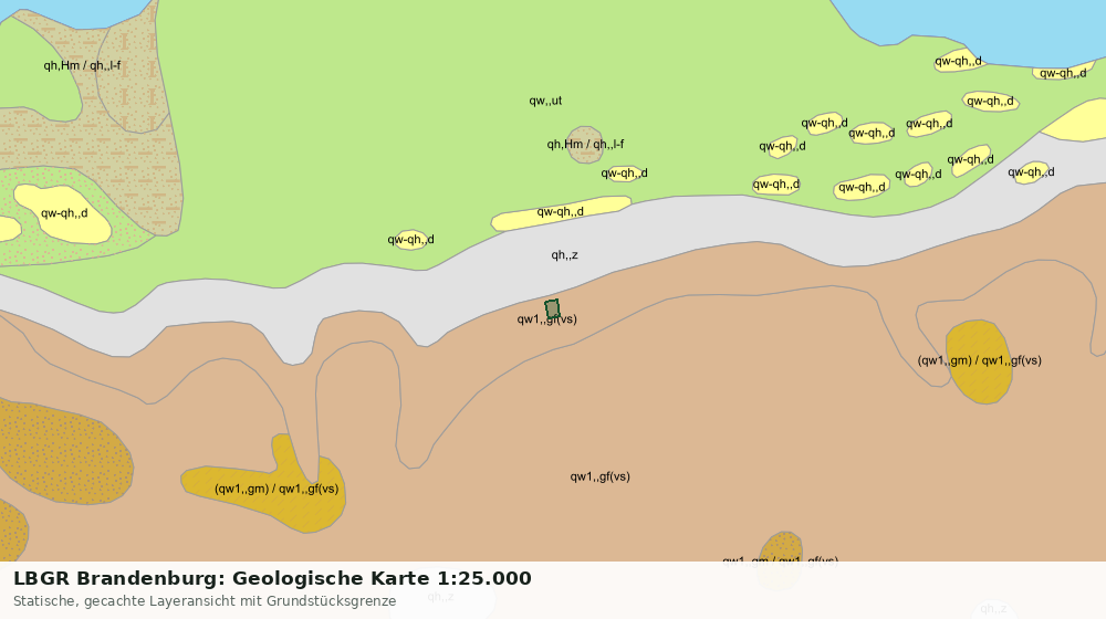Statische Kartenansicht: LBGR Brandenburg: Geologische Karte 1:25.000