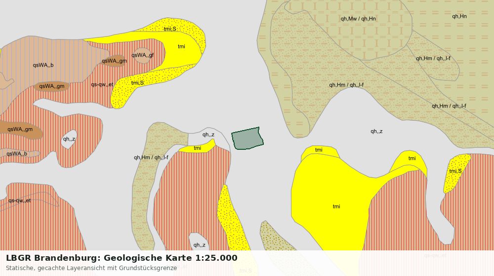 Statische Kartenansicht: LBGR Brandenburg: Geologische Karte 1:25.000
