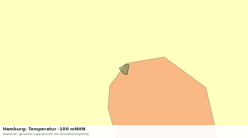 Statische Kartenansicht: Hamburg: Temperatur -100 mNHN