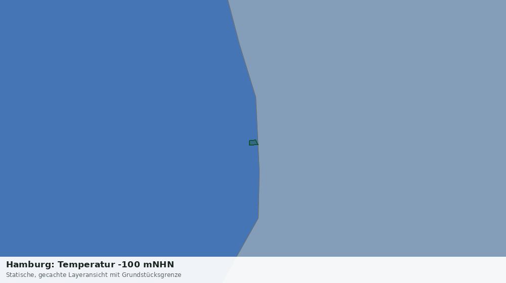 Statische Kartenansicht: Hamburg: Temperatur -100 mNHN