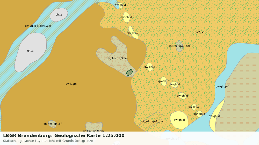 Statische Kartenansicht: LBGR Brandenburg: Geologische Karte 1:25.000