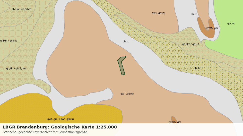 Statische Kartenansicht: LBGR Brandenburg: Geologische Karte 1:25.000