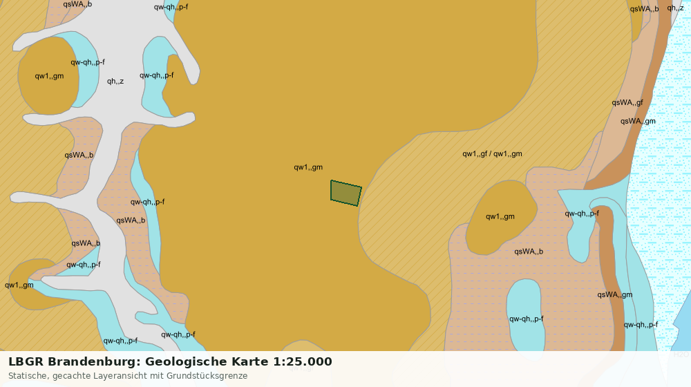 Statische Kartenansicht: LBGR Brandenburg: Geologische Karte 1:25.000