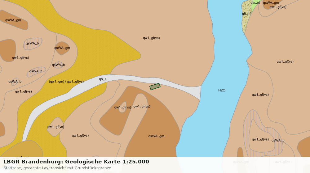 Statische Kartenansicht: LBGR Brandenburg: Geologische Karte 1:25.000