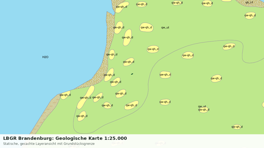 Statische Kartenansicht: LBGR Brandenburg: Geologische Karte 1:25.000