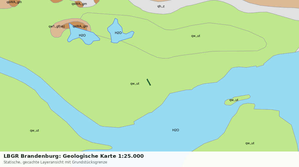 Statische Kartenansicht: LBGR Brandenburg: Geologische Karte 1:25.000