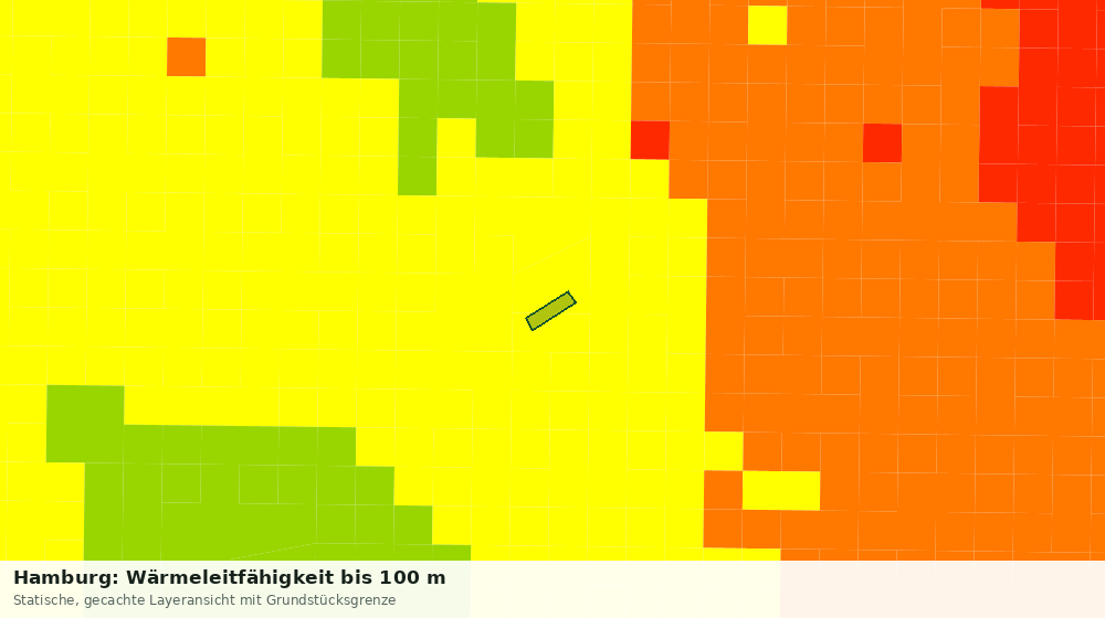 Statische Kartenansicht: Hamburg: Wärmeleitfähigkeit bis 100 m