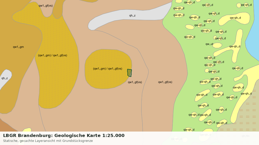 Statische Kartenansicht: LBGR Brandenburg: Geologische Karte 1:25.000