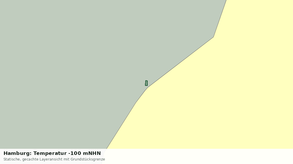 Statische Kartenansicht: Hamburg: Temperatur -100 mNHN