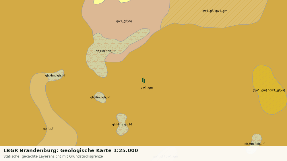 Statische Kartenansicht: LBGR Brandenburg: Geologische Karte 1:25.000