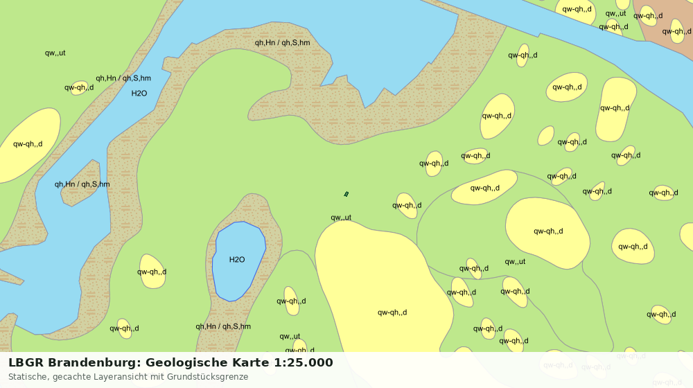 Statische Kartenansicht: LBGR Brandenburg: Geologische Karte 1:25.000
