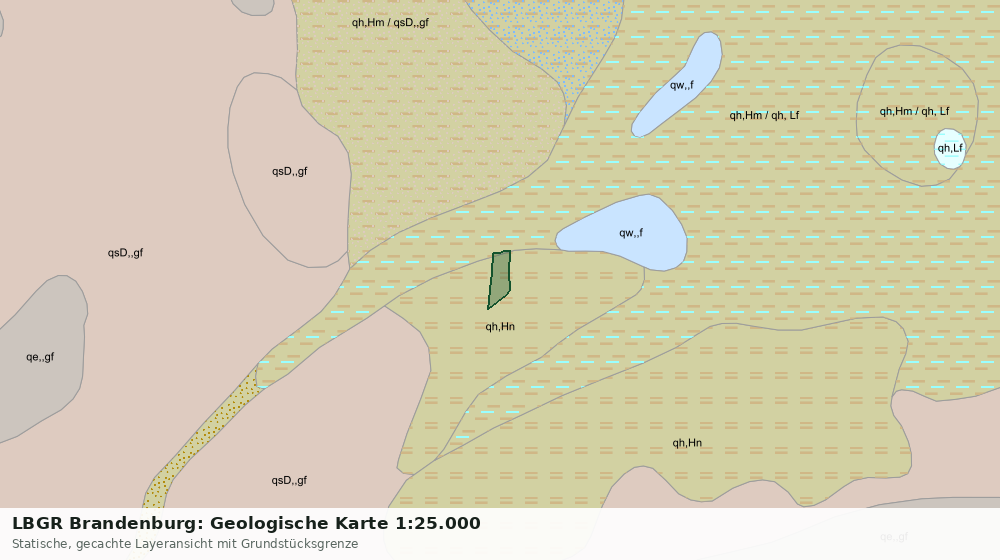 Statische Kartenansicht: LBGR Brandenburg: Geologische Karte 1:25.000