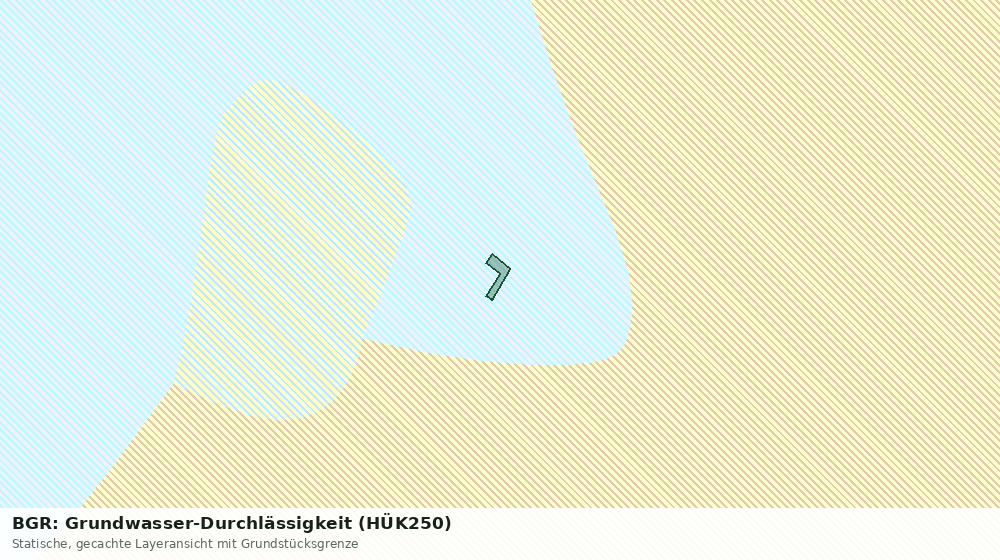 Statische Kartenansicht: BGR: Grundwasser-Durchlässigkeit (HÜK250)