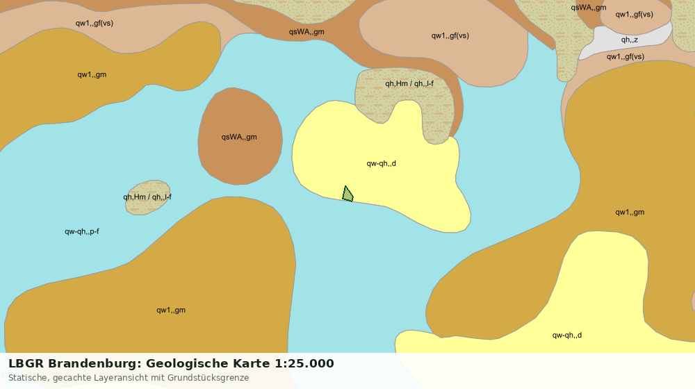 Statische Kartenansicht: LBGR Brandenburg: Geologische Karte 1:25.000