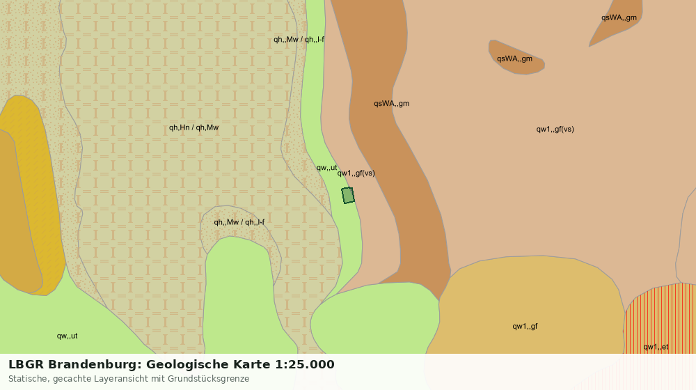 Statische Kartenansicht: LBGR Brandenburg: Geologische Karte 1:25.000