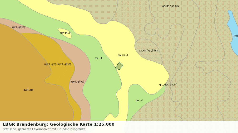 Statische Kartenansicht: LBGR Brandenburg: Geologische Karte 1:25.000