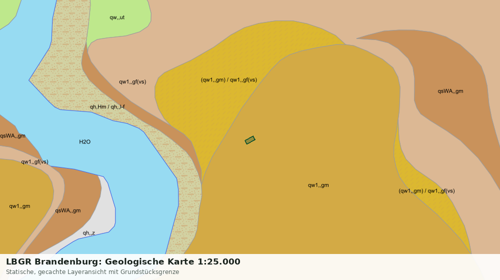 Statische Kartenansicht: LBGR Brandenburg: Geologische Karte 1:25.000